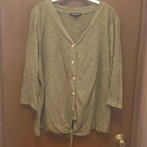 Olive green Lane Bryant top 18/20